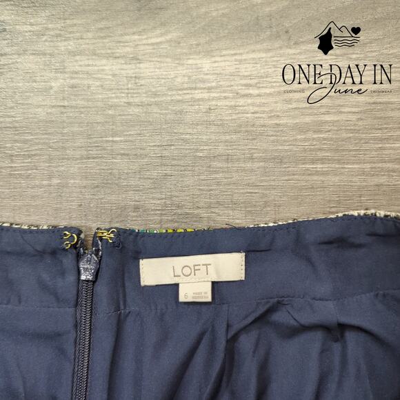 Loft Lined Mini Skirt Size 6 - Picture 2 of 5